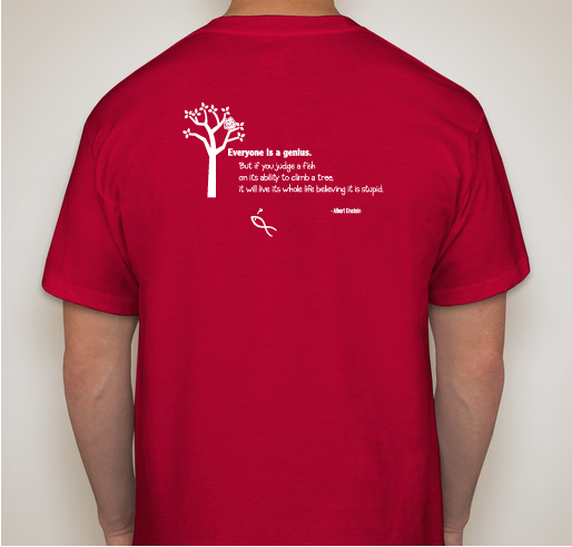 #SayDyslexia for Arlington teachers Fundraiser - unisex shirt design - back