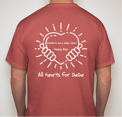 All Hearts for Dede Fundraiser - unisex shirt design - back