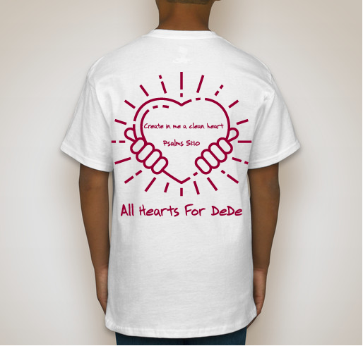 All Hearts for Dede Fundraiser - unisex shirt design - back