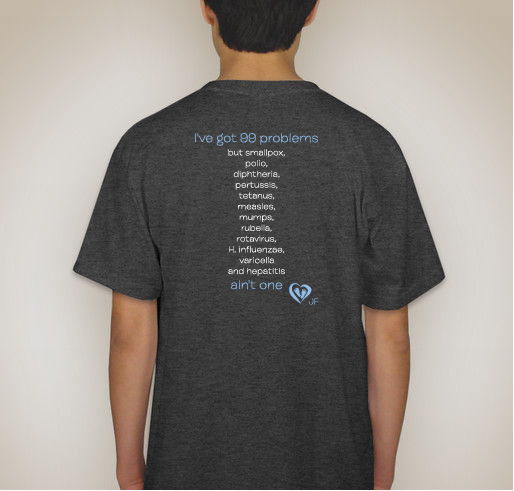 Jake Freeman's Immunization Awareness Shirt Fundraiser - unisex shirt design - back