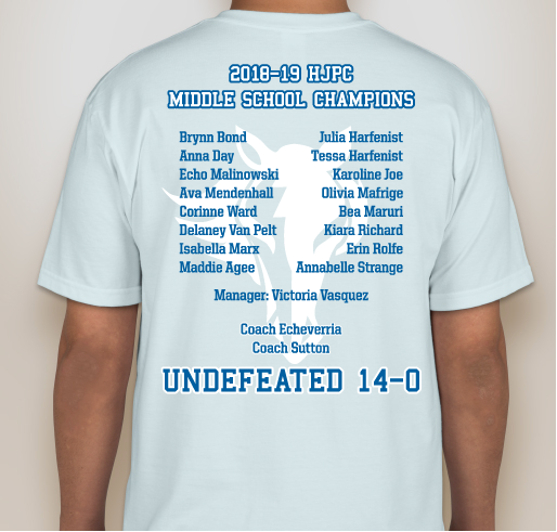 Duchesne Middle School Soccer Undefeated Champions Fundraiser - unisex shirt design - back