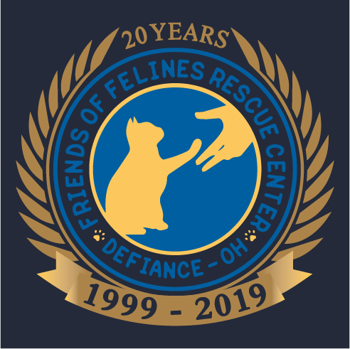 Friends Of Felines 20th Year Celebration shirt design - zoomed