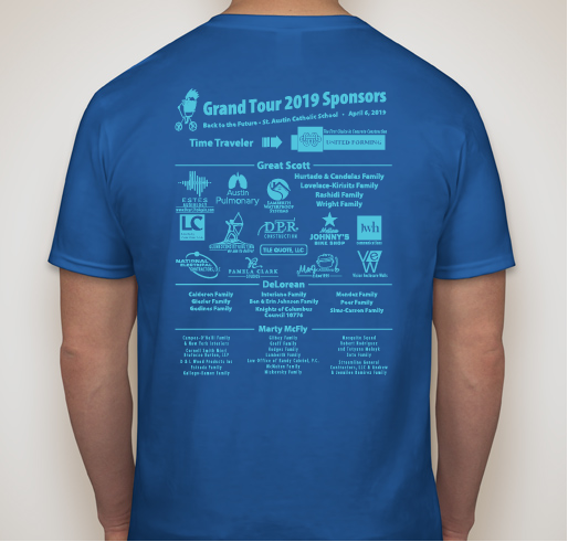 Grand Tour 2019 Back to the Future Fundraiser - unisex shirt design - back