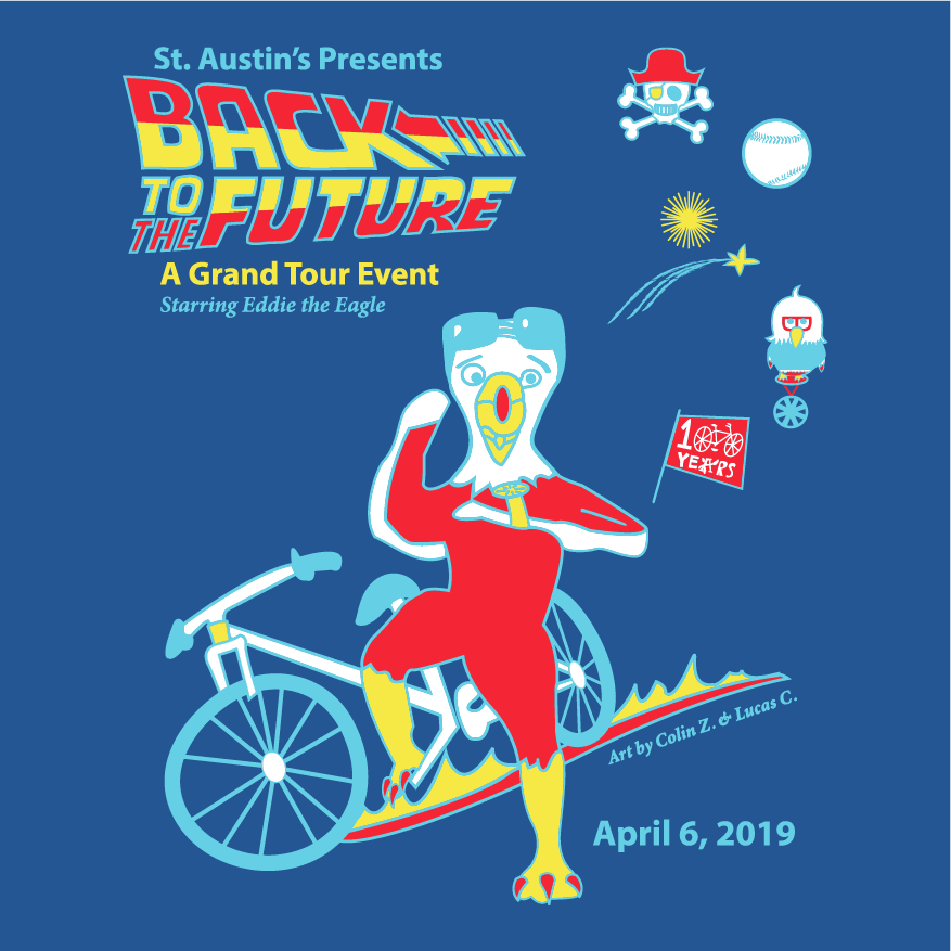 Grand Tour 2019 Back to the Future shirt design - zoomed