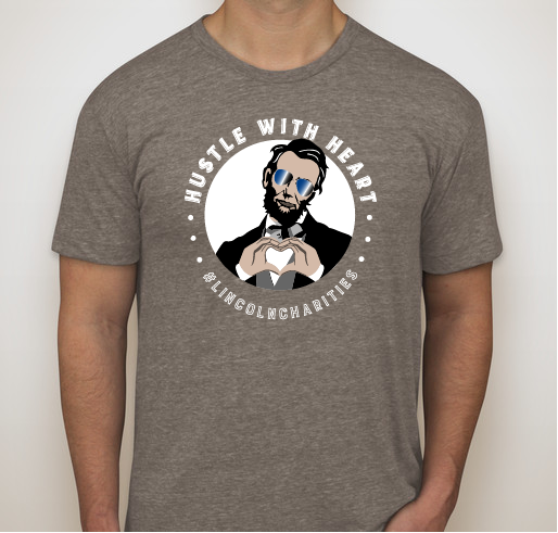 LPC Hustle With Heart Fundraiser - unisex shirt design - front