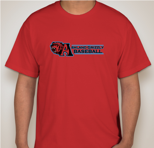Ashland High School Grizzly Baseball Fundraiser - unisex shirt design - front