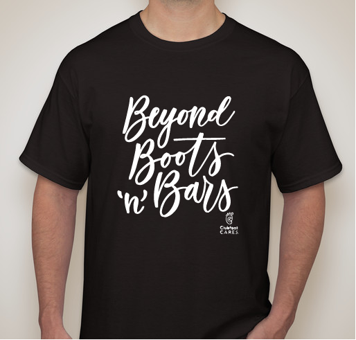 "Beyond Boots 'n' Bars" Book Fundraiser - unisex shirt design - front