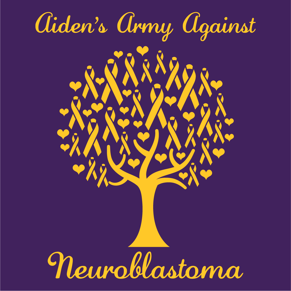 Aiden's Army Against Neuroblastoma shirt design - zoomed