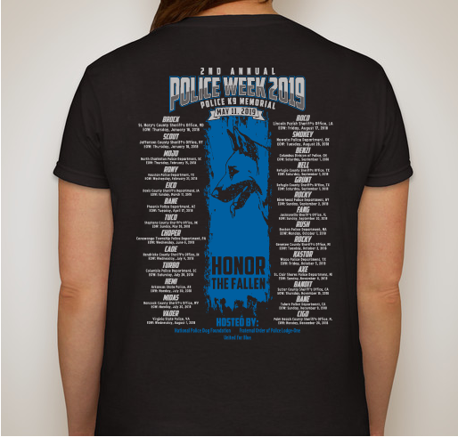 2nd Annual Fallen Police K9 Memorial Fundraiser - unisex shirt design - back