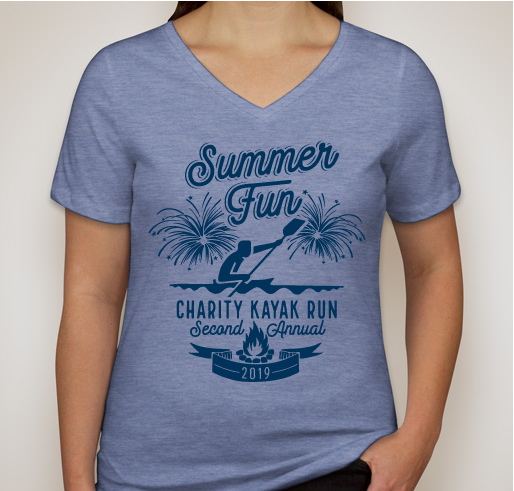 Summer Fun Charity Kayak run Fundraiser - unisex shirt design - front