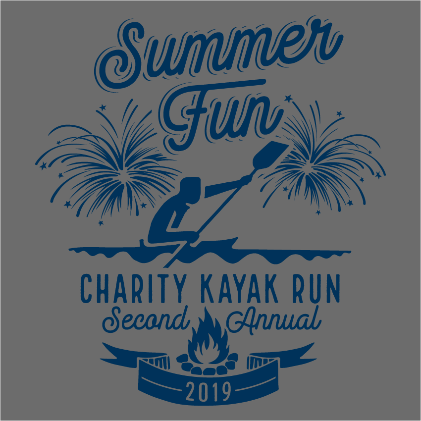 Summer Fun Charity Kayak run shirt design - zoomed