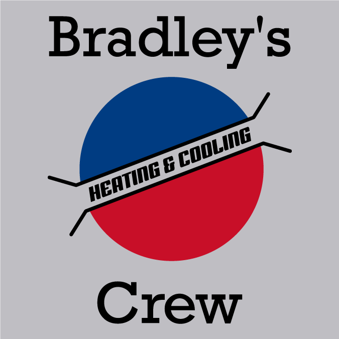 Bradley’s Heating and Cooling Crew shirt design - zoomed