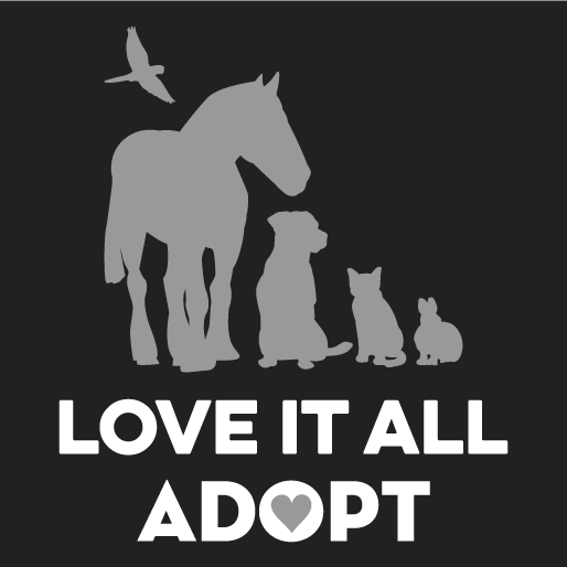 Charlie's "Love It All" Animal Rescue Fundraiser shirt design - zoomed