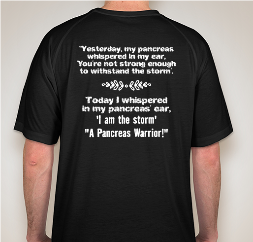 I'm A Pancreas Warrior Fundraiser - unisex shirt design - back