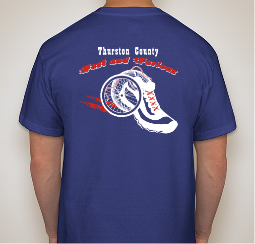 Thurston County Fast & Furious Track Tee-Shirts Fundraiser - unisex shirt design - back