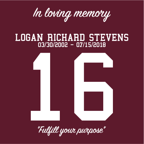 Logan Stevens Memorial Fundraiser shirt design - zoomed