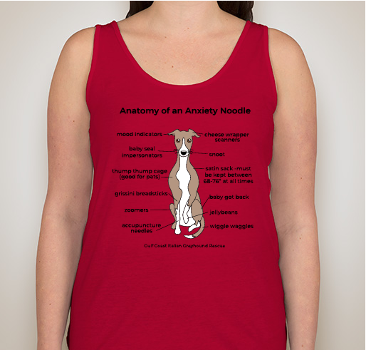 Anatomy of an Anxiety Noodle- Tanks Fundraiser - unisex shirt design - front