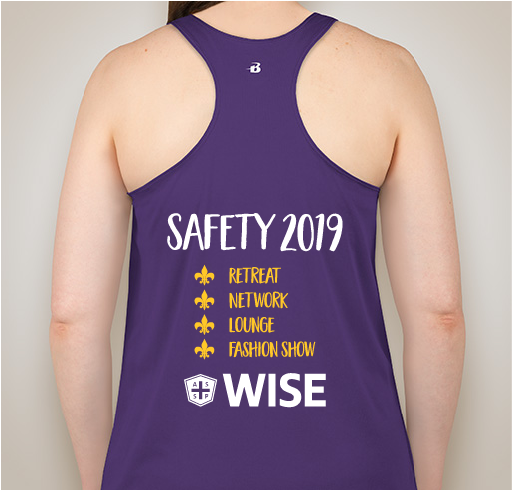WISE Safety 2019 T-shirt Fundraiser - unisex shirt design - back