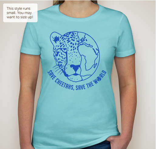 Save cheetahs, save the world. Fundraiser - unisex shirt design - front