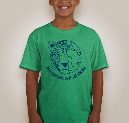 Save cheetahs, save the world. Fundraiser - unisex shirt design - back