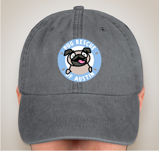 Pug Rescue of Austin's 10 Year Anniversary Hats! Fundraiser - unisex shirt design - front