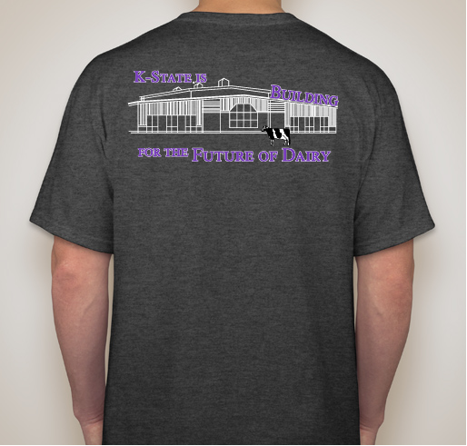 K-State Dairy Science Club: Building for the Future of Dairy Fundraiser - unisex shirt design - back