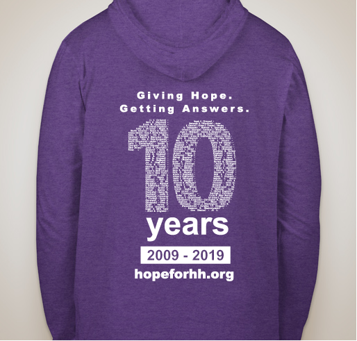 Hope For HH 10th Anniversary Fundraiser - unisex shirt design - back