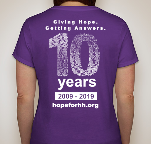 Hope For HH 10th Anniversary Fundraiser - unisex shirt design - back