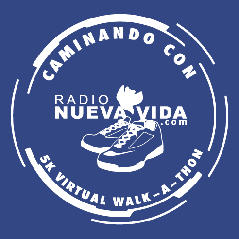 Playeras Caminata Virtual Radio Nueva Vida shirt design - zoomed