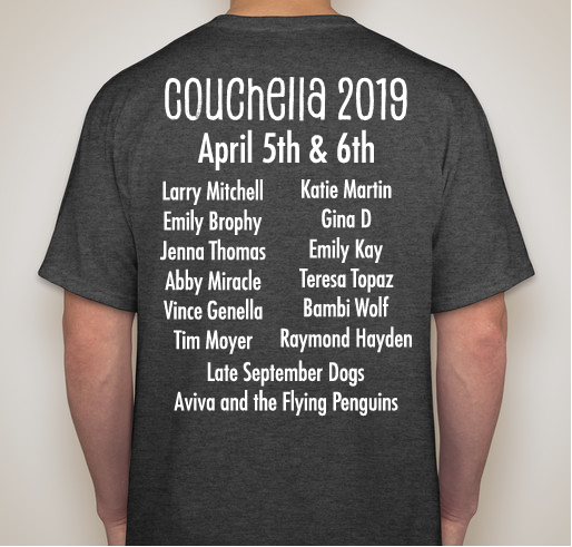 Couchella 2019 Shirts Fundraiser - unisex shirt design - back