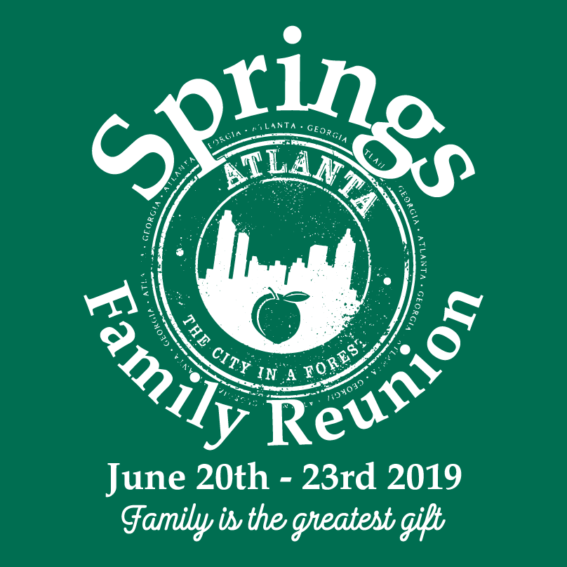 2019 Springs Family Reuion shirt design - zoomed
