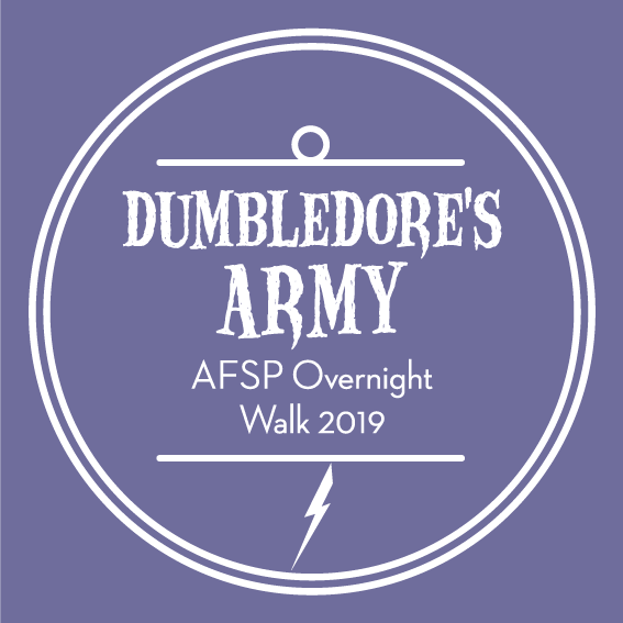 Dumbledore's Army- 2019 Overnight Walk shirt design - zoomed