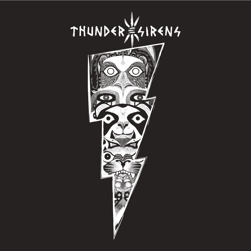Thundersirens Music Fundraiser shirt design - zoomed