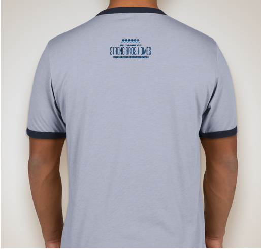Streng Bros. Homes Vintage Logo T-Shirt – 2019 Sacramento Mid-Century Modern Home Tour Fundraiser - unisex shirt design - back