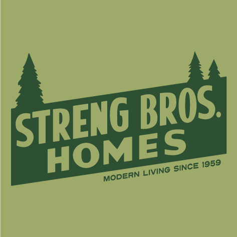 Streng Bros. Homes Vintage Logo T-Shirt – 2019 Sacramento Mid-Century Modern Home Tour shirt design - zoomed