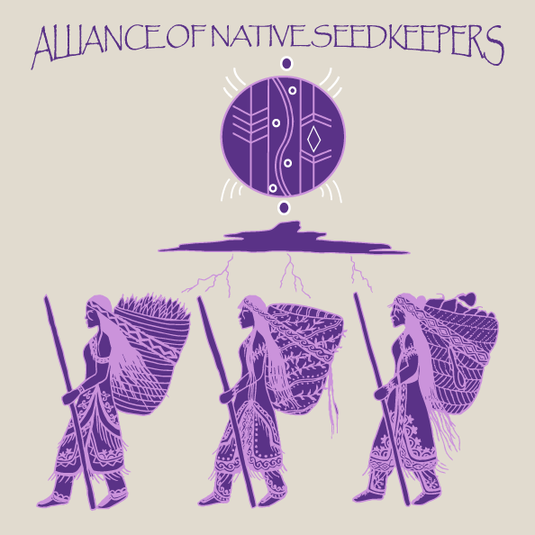 Alliance of Native Seedkeepers Startup funds shirt design - zoomed