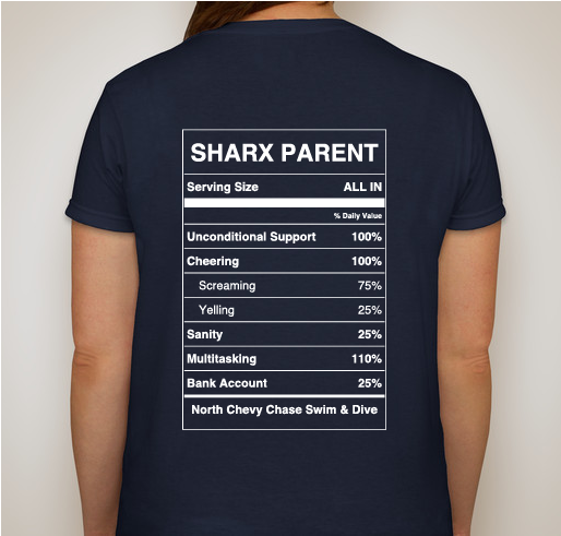 Sharx Parent T-shirt 2019 Fundraiser - unisex shirt design - back