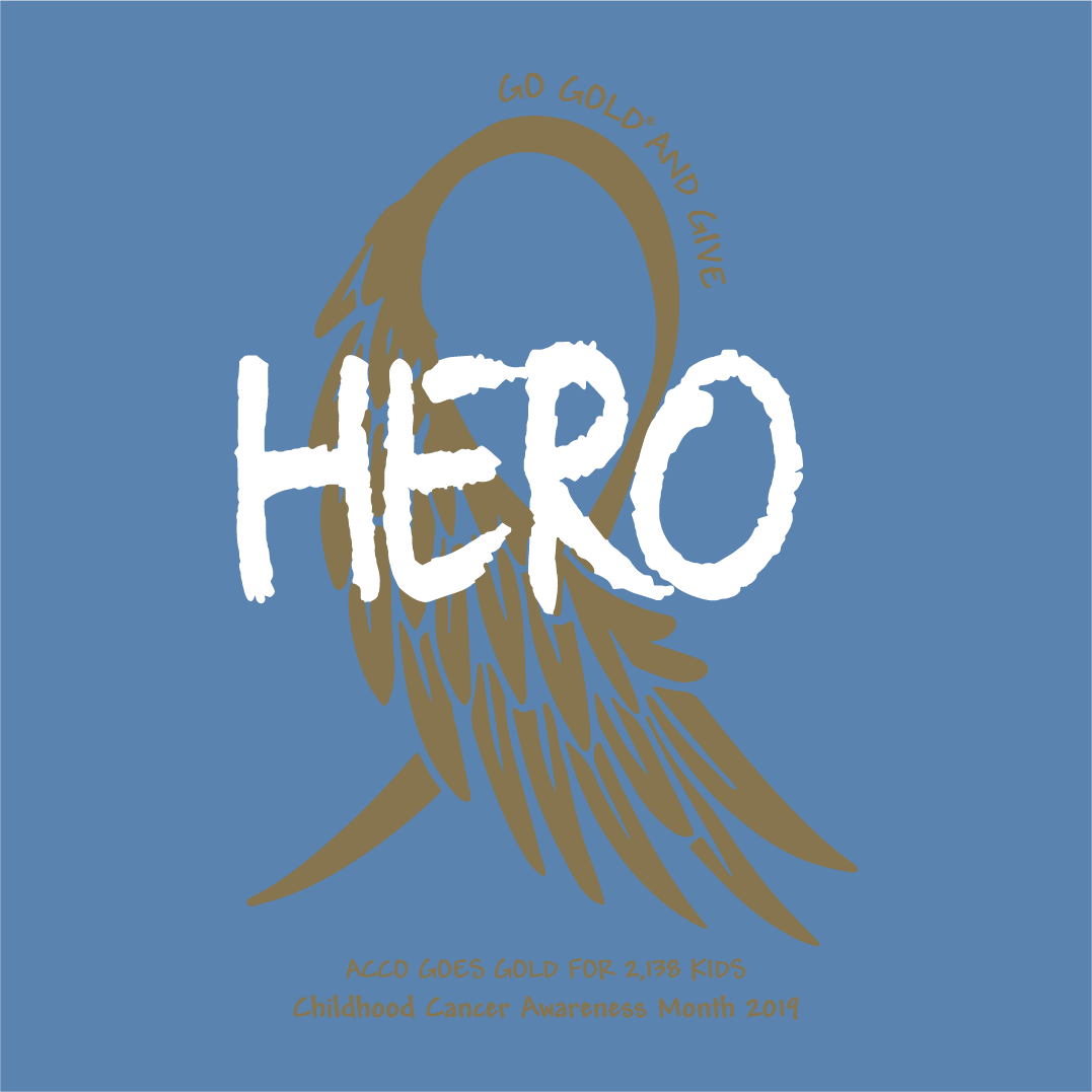 ACCO Go Gold Hero Apparel shirt design - zoomed