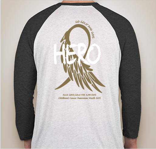 ACCO Go Gold Hero Apparel Fundraiser - unisex shirt design - back