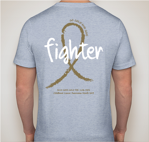 ACCO Go Gold Fighter Apparel Fundraiser - unisex shirt design - back