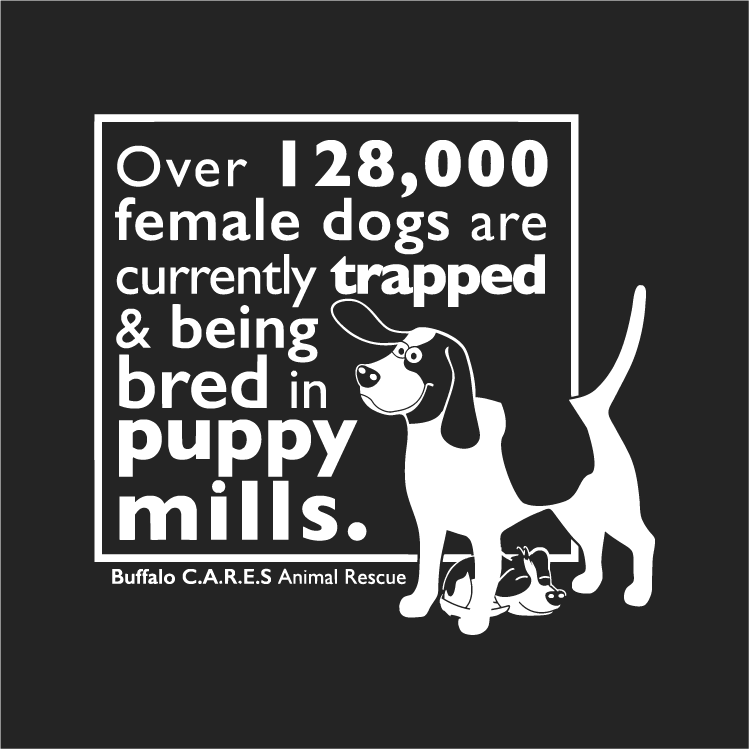 Buffalo CARES about Puppy Mill Dogs shirt design - zoomed