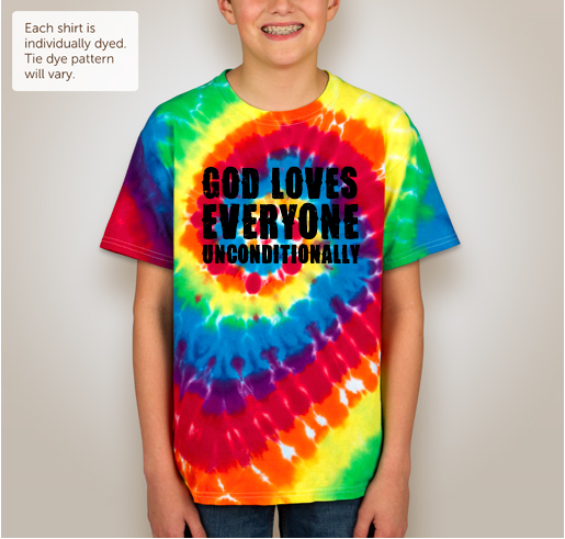 Tie-Dyed Bedrock Belief Shirts Fundraiser - unisex shirt design - front