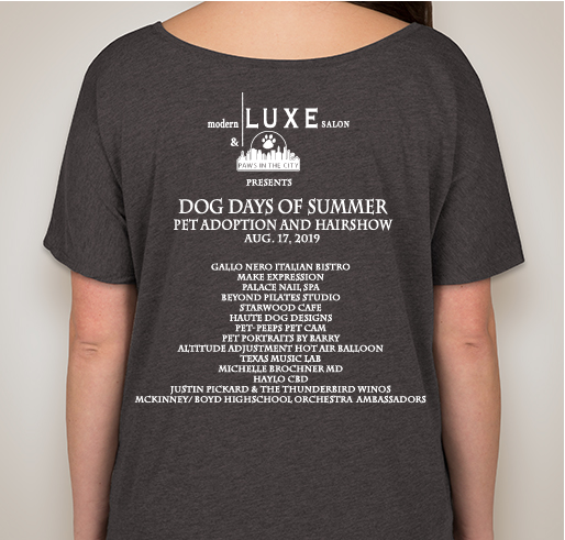 Luxe Loves Paws Fundraiser - unisex shirt design - back