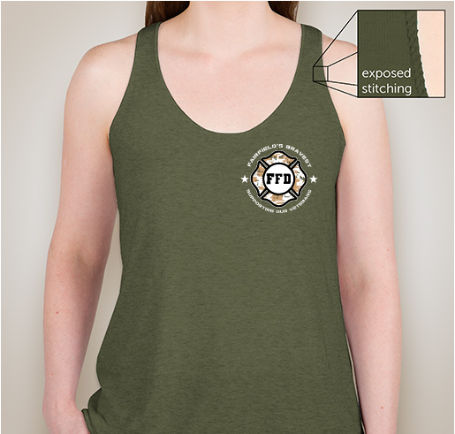 "Firefighters going beyond the fire fight" Fundraiser - unisex shirt design - front