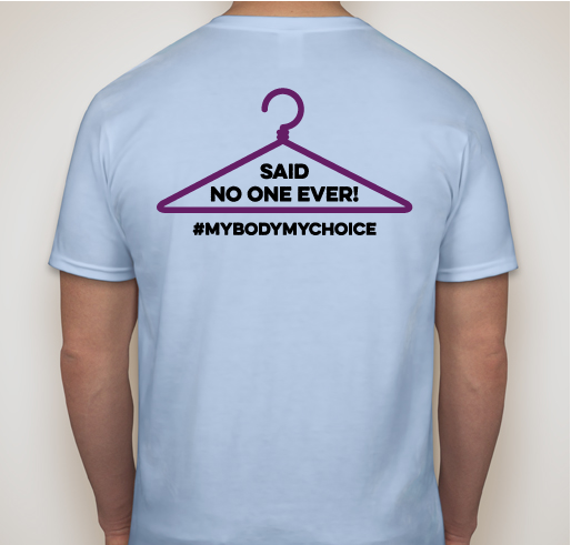 No uterus, no opinion! Fundraiser - unisex shirt design - back