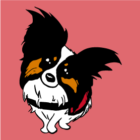 Puppy House Papillon Room shirt design - zoomed
