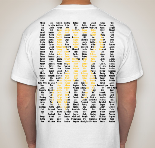 CHILDHOOD CANCER IS NOT RARE AND IT'S NOT FAIR!! Fundraiser - unisex shirt design - back