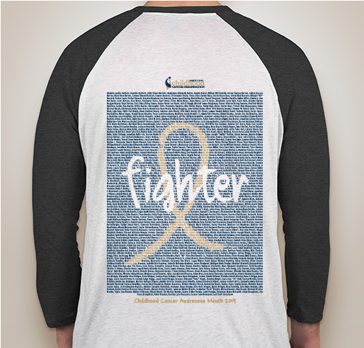 ACCO Go Gold Awareness Shirt 4: Geringer-A. Ibarra Fundraiser - unisex shirt design - back