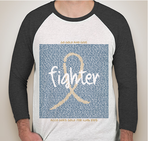 ACCO Go Gold Awareness Shirt 5: D. Ibarra-J. MacDonald Fundraiser - unisex shirt design - front