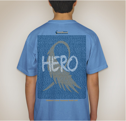ACCO Go Gold In Memory Shirt 2: Lerma-Zurmiller Fundraiser - unisex shirt design - back